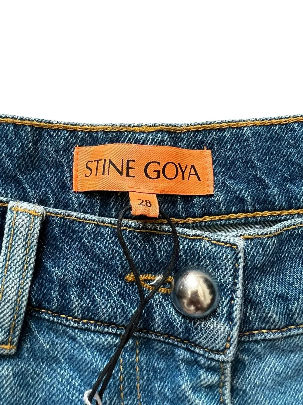 Stine Goya Women’s High Rise Two Tone Flared Split Wash Jeans Size 28 NWT
